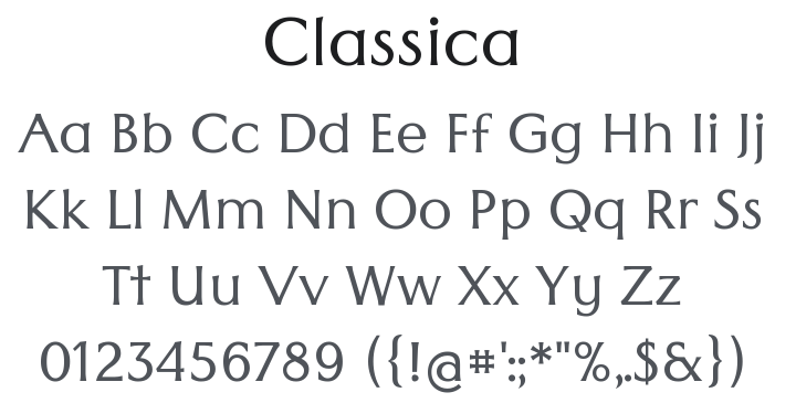 Classica Font Family