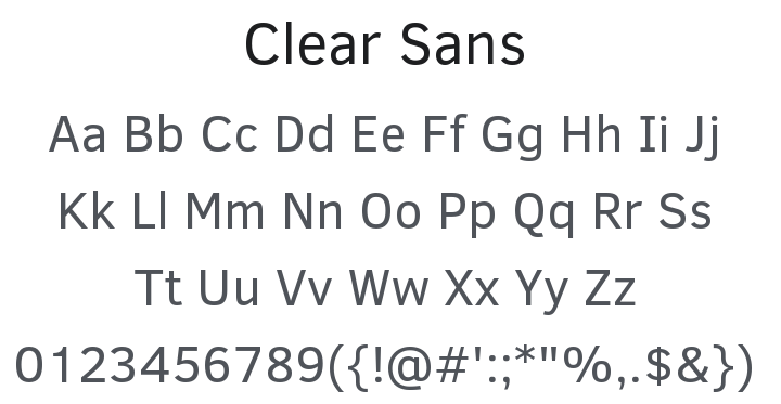 Clear Sans Font Family