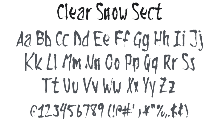 Clear Snow Sect Font