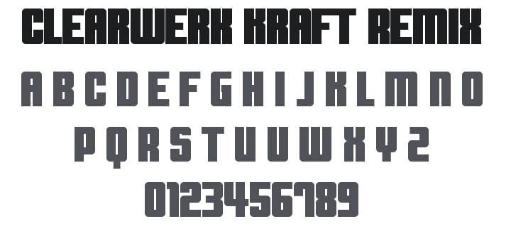Clearwerk Kraft Remix Font