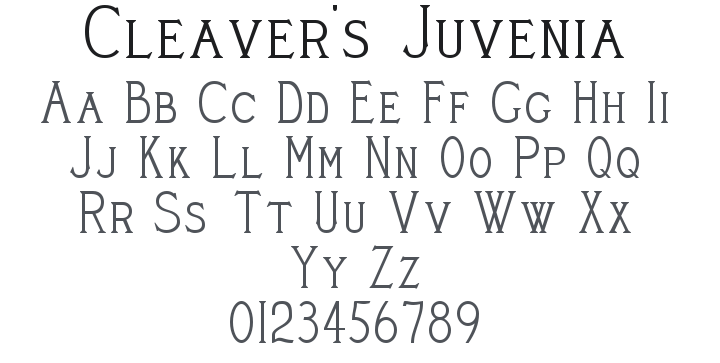Cleaver's Juvenia Font Family