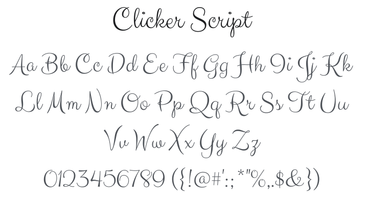 Clicker Script Font