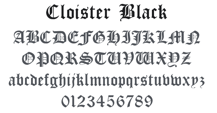 Cloister Black Font