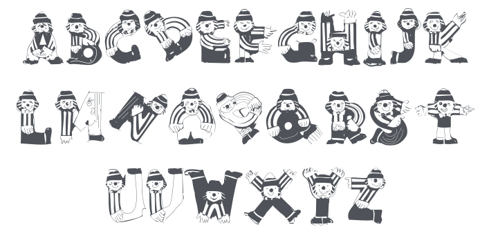 Clowns Alpha Beta Font