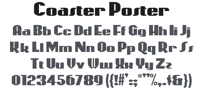 Coaster Poster Font