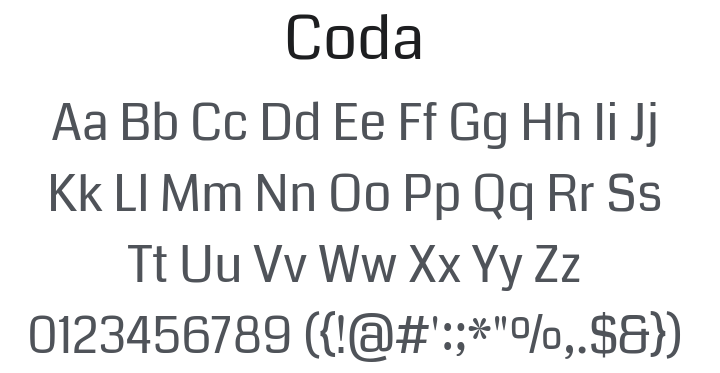 Coda Font Family