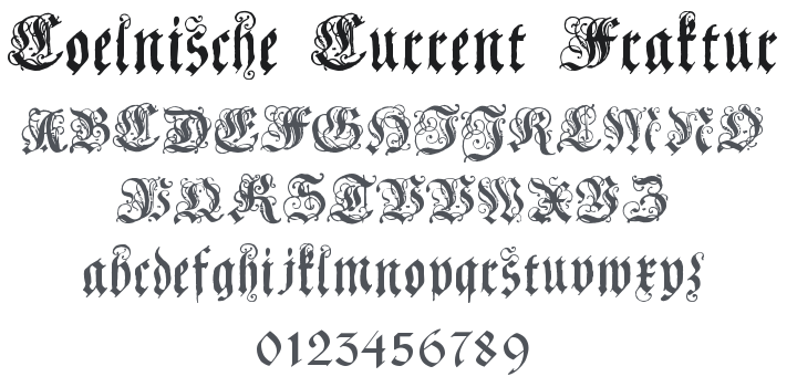 Coelnische Current Fraktur Font