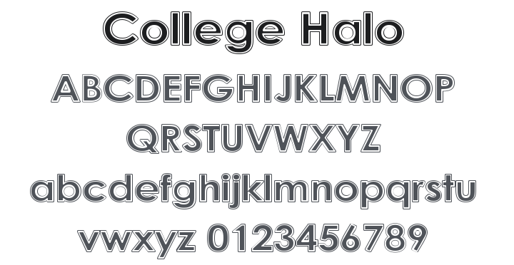 College Halo Font