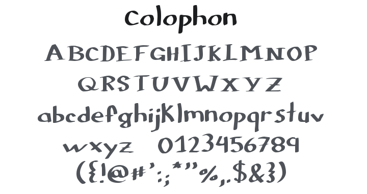 Colophon Font
