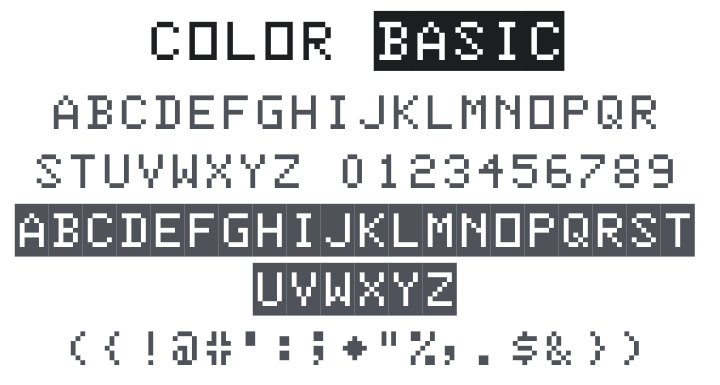 Color Basic Font