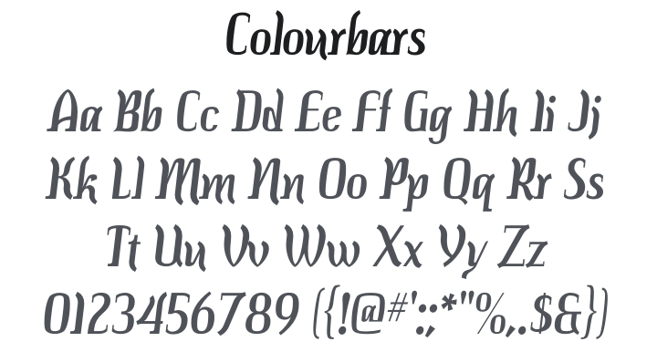 Colourbars Font Family