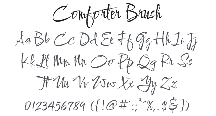 Comforter Brush Font