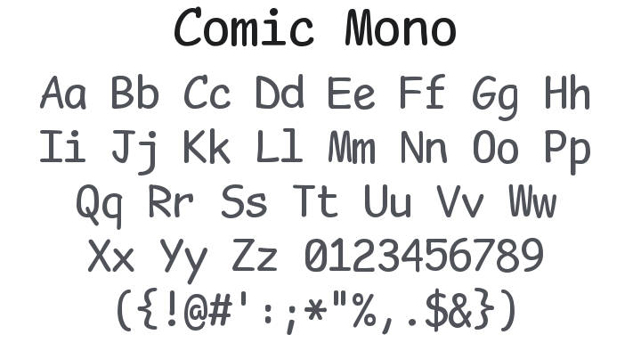 Comic Mono Font Family