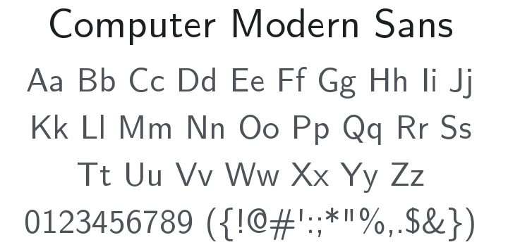 Computer Modern Sans Serif Font Family
