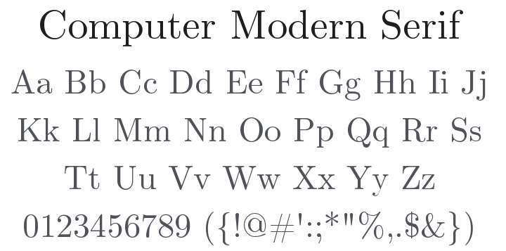 Computer Modern Serif Font Family