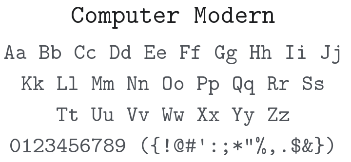 Computer Modern Typewriter Text Font Family
