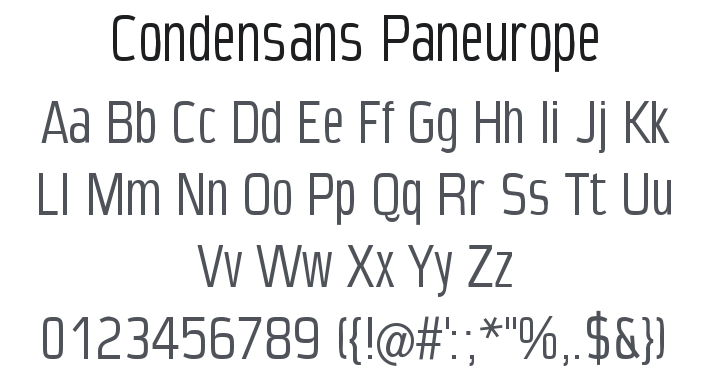 Condensans Paneurope Font Family