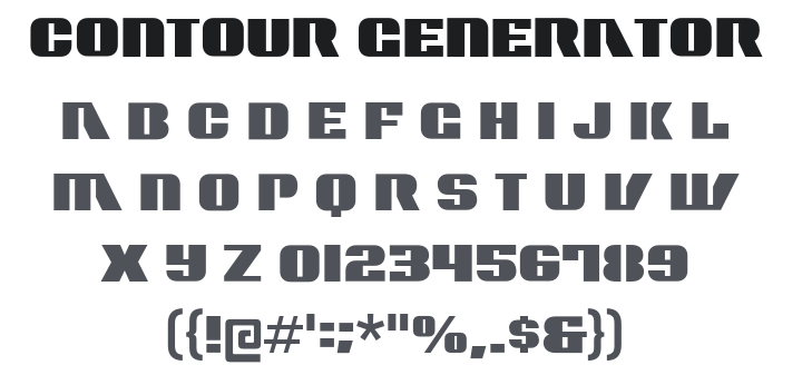 Contour Generator Font
