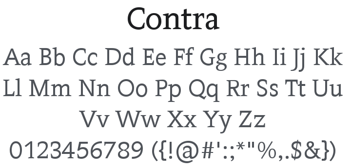 Contra Font Family