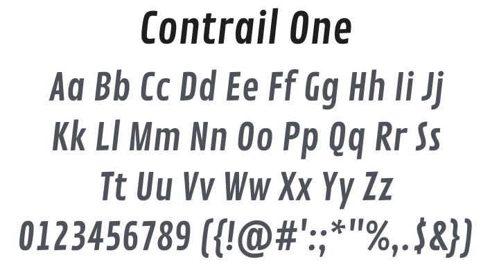 Contrail One Font
