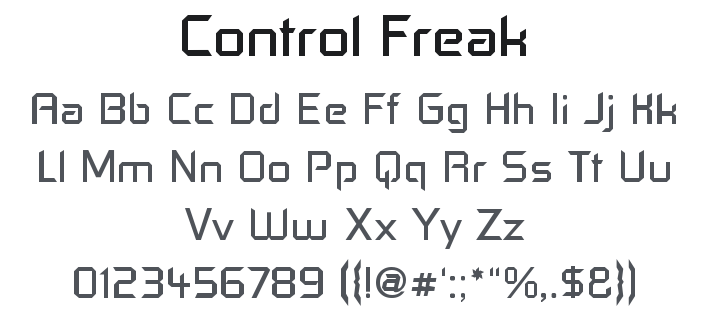 Control Freak Font Family