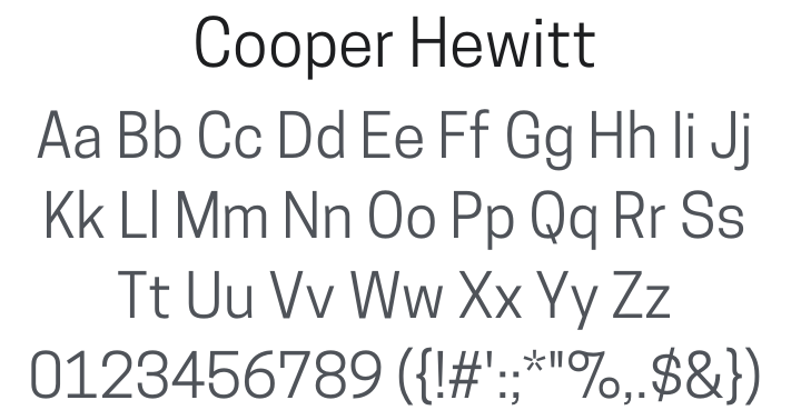 Cooper Hewitt Font Family