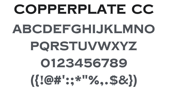 Copperplate CC Font Family