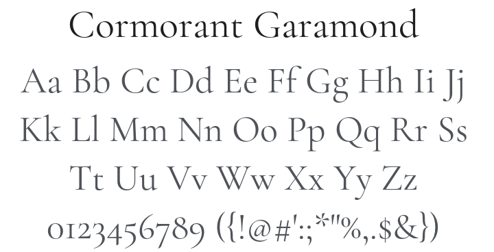 Cormorant Garamond Font Family