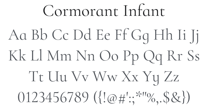 Cormorant Infant Font Family