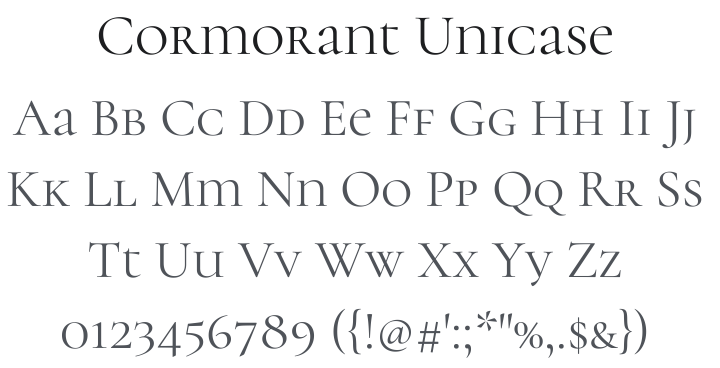Cormorant Unicase Font Family