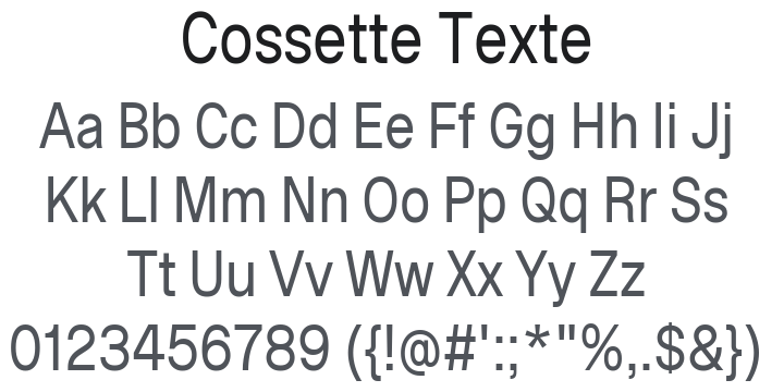 Cossette Texte Font Family