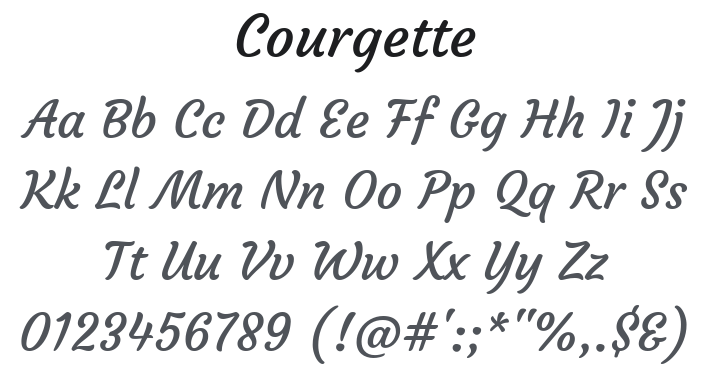 Courgette Font