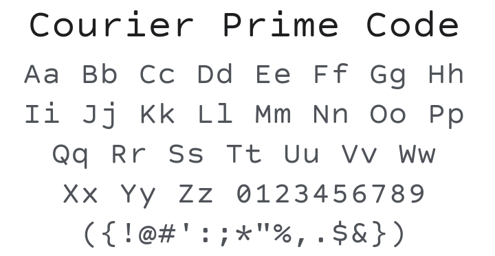 Courier Prime Code Font Family – Free Download | Fontsum