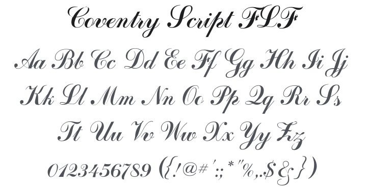 Coventry Script FLF Font