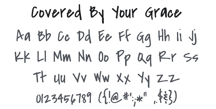 Covered By Your Grace Font