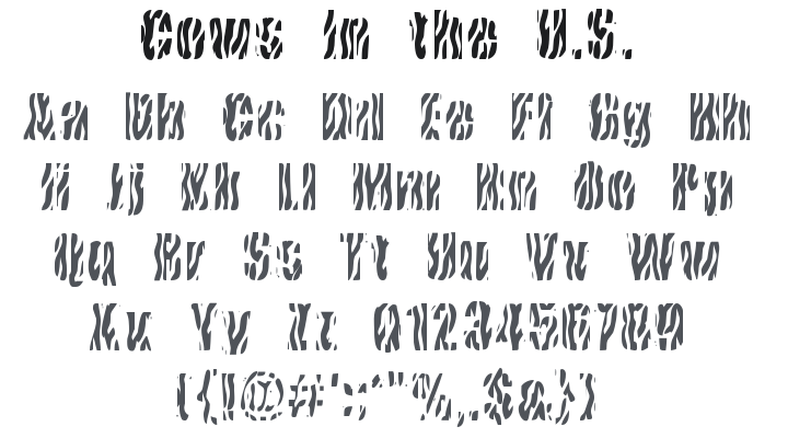 Cows In the U.S. Font