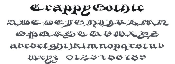 CrappyGothic Font