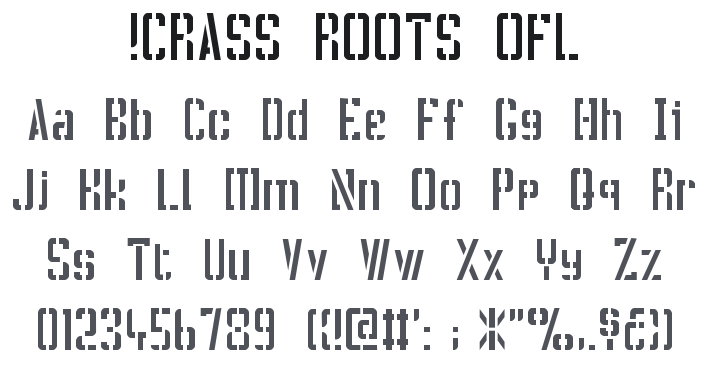 !Crass Roots OFL Font