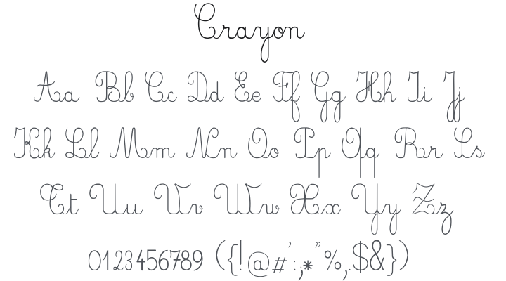 Crayon Font Family