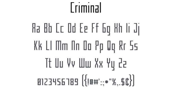 Criminal Font Family