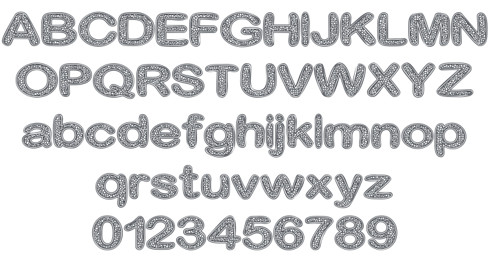 Crinkle Cut Glass Font
