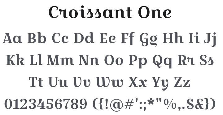 Croissant One Font
