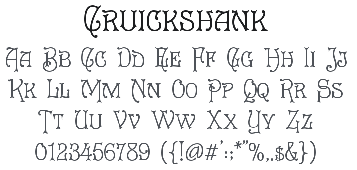 Cruickshank Font