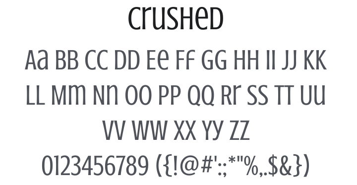 Crushed Font