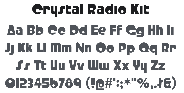 Crystal Radio Kit Font
