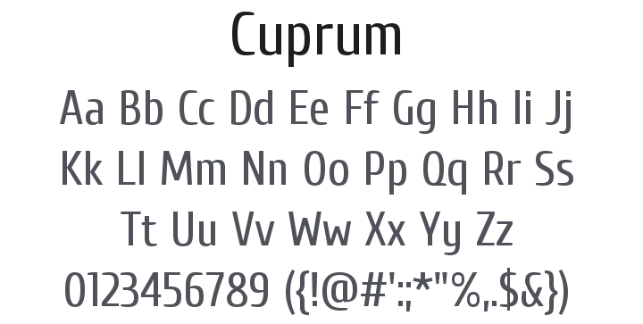Cuprum Font Family