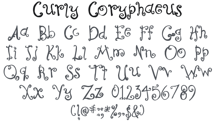 Curly Coryphaeus Font