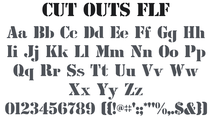 Cut Outs FLF Font