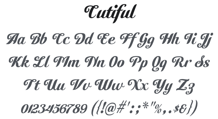 Cutiful Font