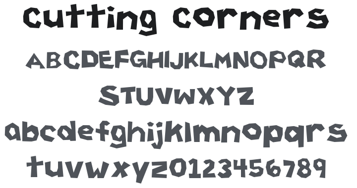 Cutting Corners Font